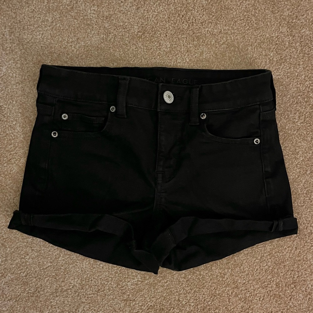 American Eagle Black Jean Shorts